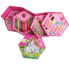 Kids Art Set ,Colors Box Color Pencil ,Crayons , Water Color, Sketch Pens Set of 46 Pieces for Girls Best Birthday Gift